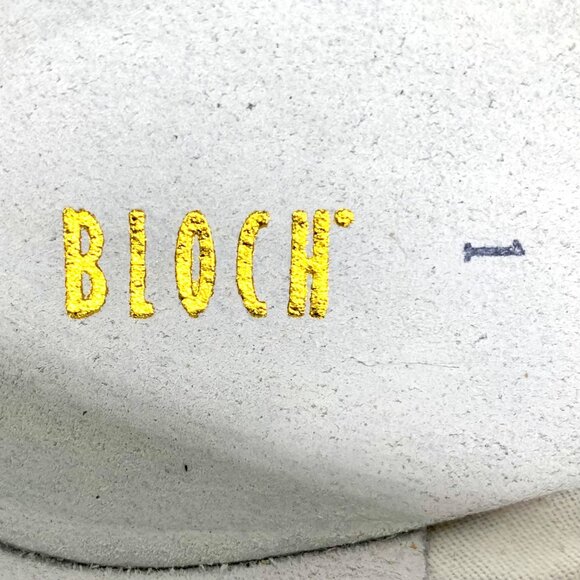 Unisex Child Bloch Jazz Soft Dance Shoe Size 12 White Split Sole Leather Lace Up - Picture 9 of 11